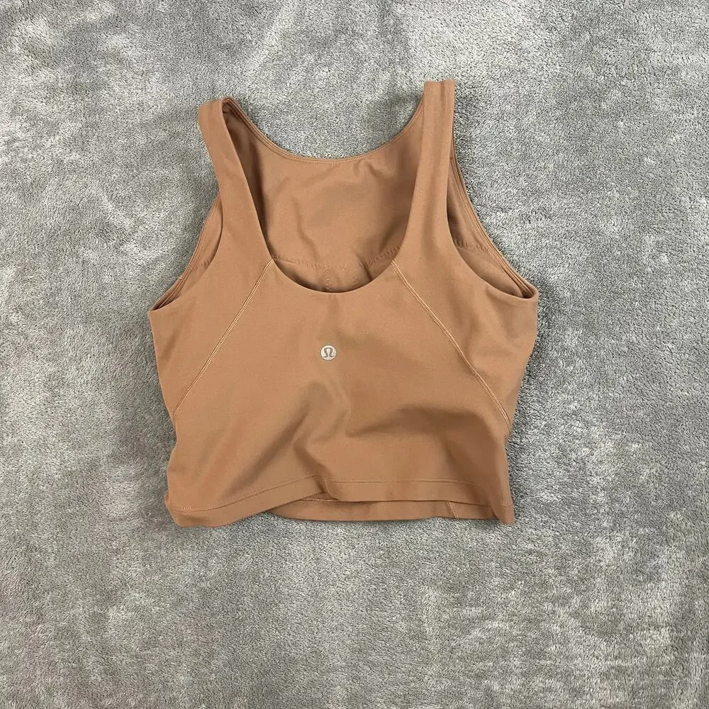 Lululemon Wunder Train Bra Womens 4 Tan Performance Stretch‎ Athleisure